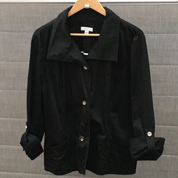 Charter Club Woman’s Black Jacket - Picture 1 of 6